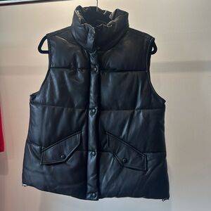 Debby Collection SM faux leather vest.